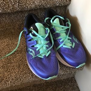 Saucony Blue and Purple athletic shoes